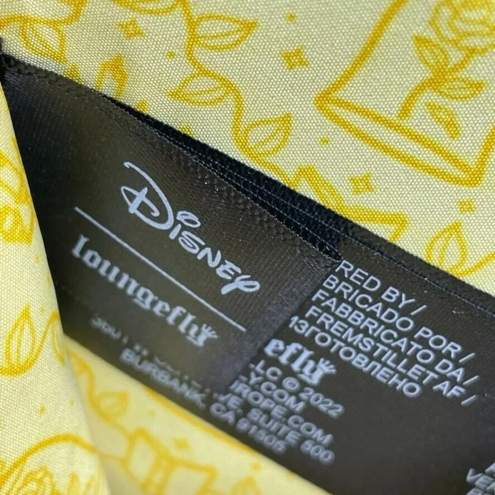 Loungefly Disney Beauty And The Beast Belle Sequin Wallet Exclusive Yellow - Picture 8 of 11
